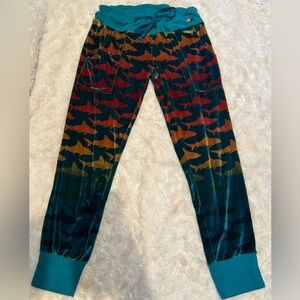 Aviator Nation Multicolor Shark Print Joggers